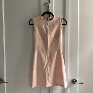 French Connection “Whisper High Neck Dress” - size 4 - blush pink color